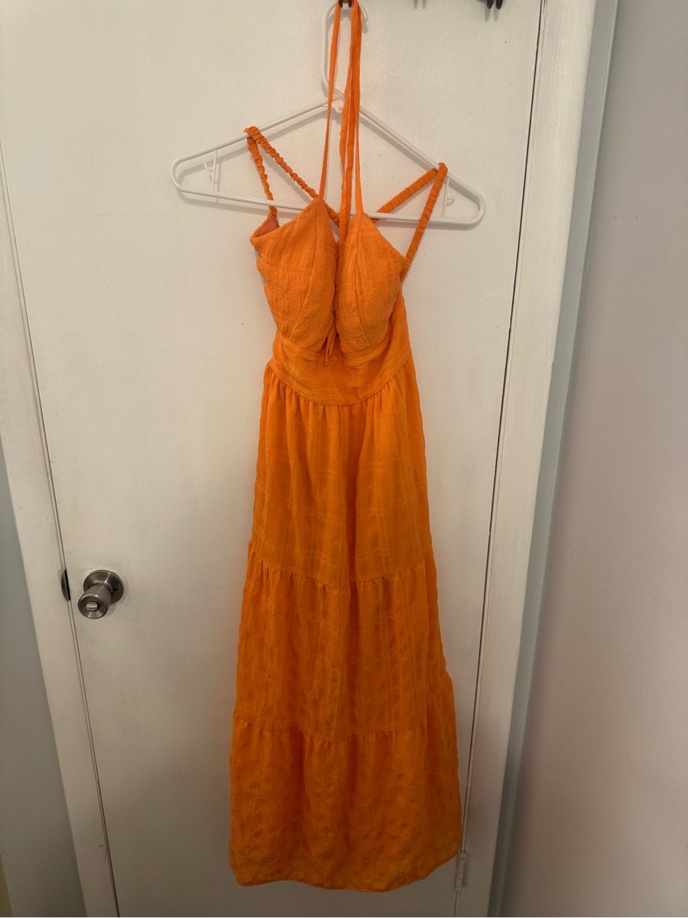 Speechless Orange Halter Maxi Dress